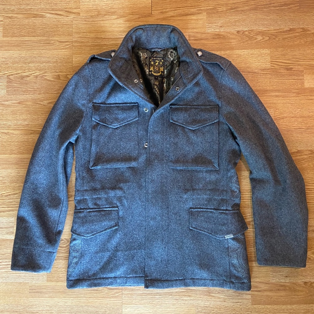 Subscript Military-Style Grey Jacket